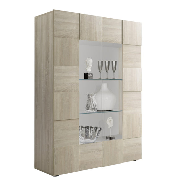 acquista Vitrine 2 Türen 120x42x166 cm in TFT Wood Checkers Oak Samoa