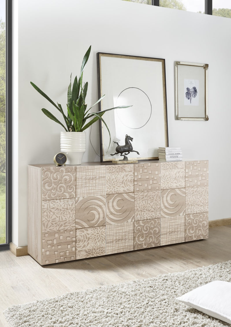 Mobile Buffet 3 Ante 180x42x84 cm in Legno TFT Blossom Rovere Samoa-2