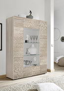 Mobile Vetrina 2 Ante 120x42x166 cm in Legno TFT Blossom Rovere Samoa-2