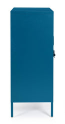 Mobile Basso 2 Ante 40x80x101,5 cm Cambridge in Acciaio Blu-4