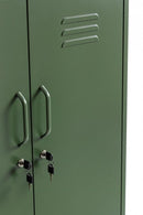 Mobile Basso 2 Ante 40x80x101,5 cm Cambridge in Acciaio Verde-5