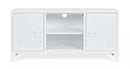 Mobile TV con 2 Ante 40x120,5x58,5 cm Cambridge in Acciaio Bianco-2