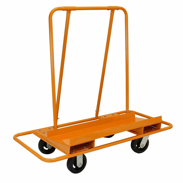 sconto Trolley per Trasporto Cartongesso Pannelli Compensato e MDF Max 1000kg con Ruote in Acciaio Arancione