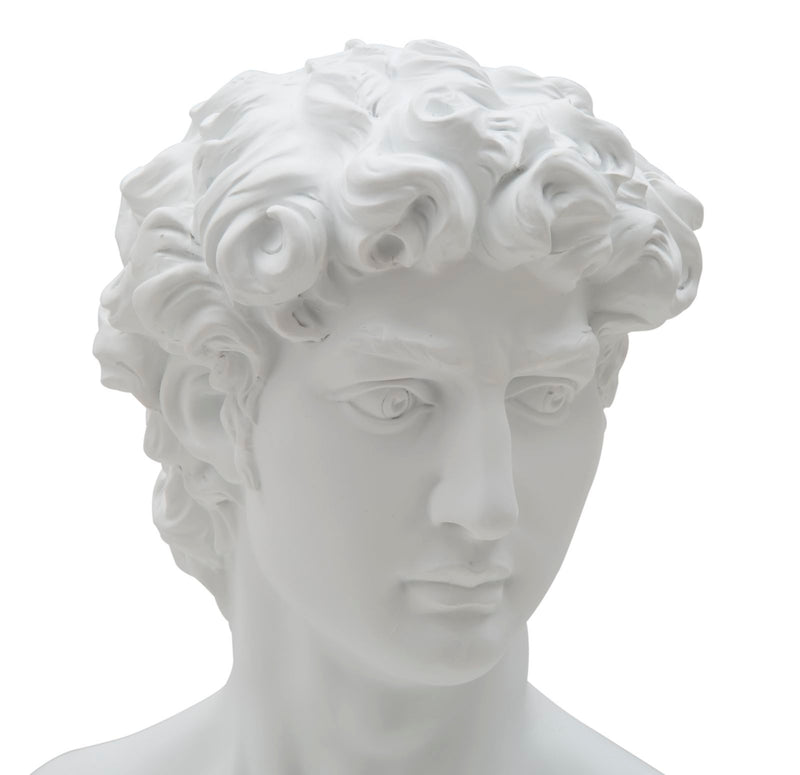 Scultura Roman 21,5x14,5x34 cm in Poliresina Bianco-7