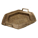 Vassoio Rettangolare 44x50xh7/10 cm con 2 Manici in Rattan Birman-1