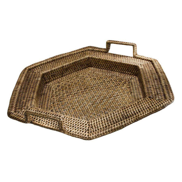 prezzo Vassoio Rettangolare 44x50xh7/10 cm con 2 Manici in Rattan Birman