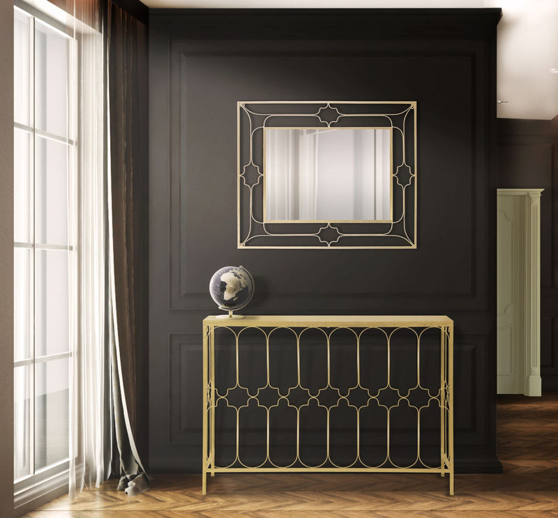 Console Glam Balcony 112x31x81,25 cm in Ferro Oro-10