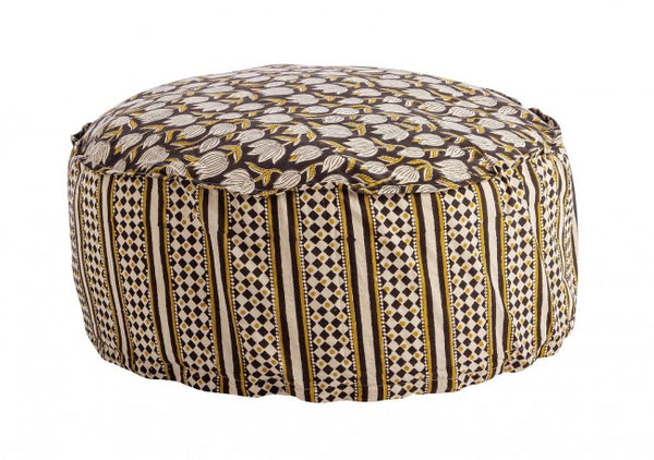 online Pouf Ø 65x25 cm Charme in Tessuto Nero