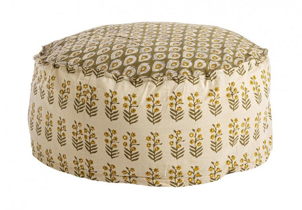 prezzo Pouf 65x65x25 cm Charme in Tessuto Avorio