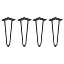 Hairpin Set di Gambe H2 Aste per Tavolo H400 Verniciato Nero Acciaio Emuca-1