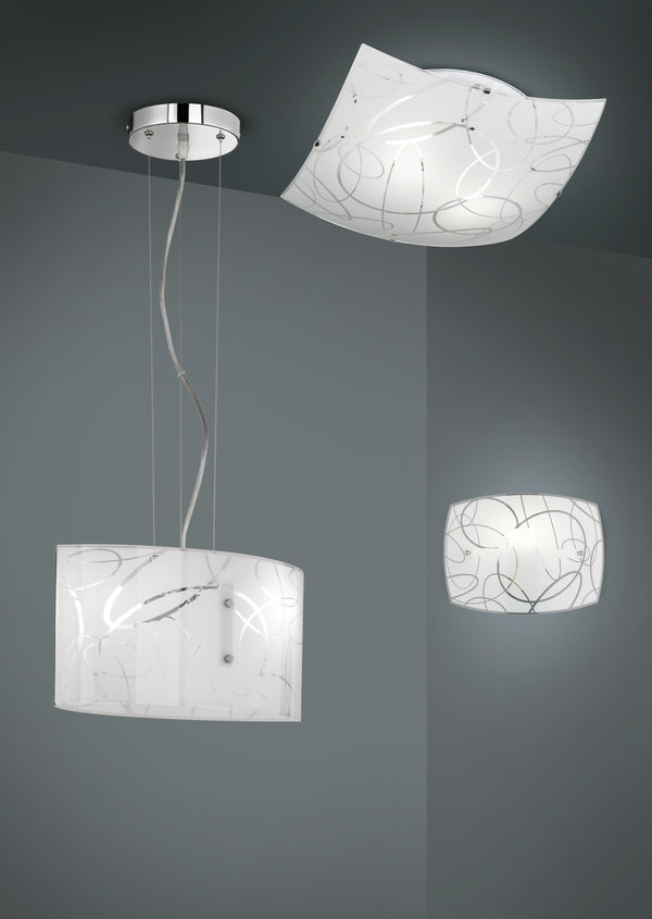 E27 Innenwandlampe aus weißem Metall sconto