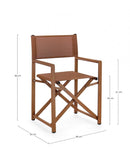 Set 2 Sedie Regista da Giardino 48x56x86h cm Taylor Pecan -3