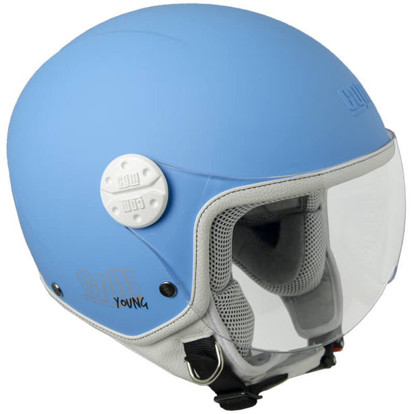 sconto Jet-Helm für Kinder CGM Havana 205A Undurchsichtiges hellblaues geformtes Visier