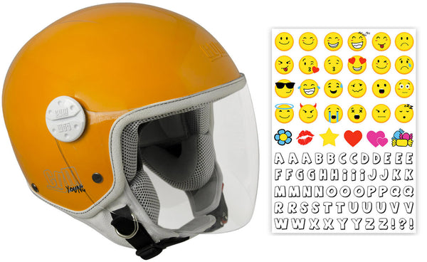 Demi-Jet-Helm für Kinder CGM Varadero Smile 206S Orange langes Visier acquista