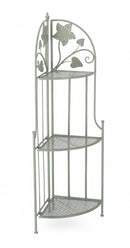 Scaffale Angolare 49x33x126 cm Harriet in Acciaio Salvia-1