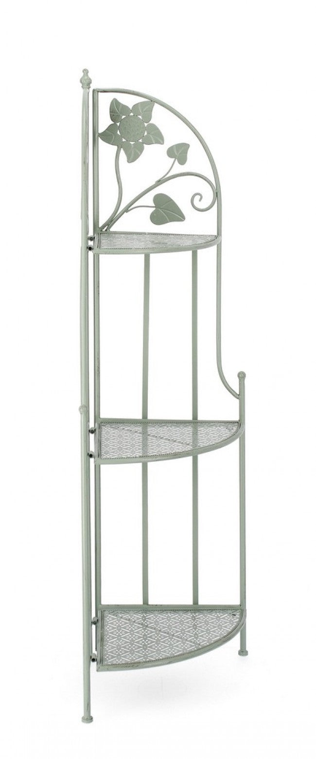 Scaffale Angolare 49x33x126 cm Harriet in Acciaio Salvia-4