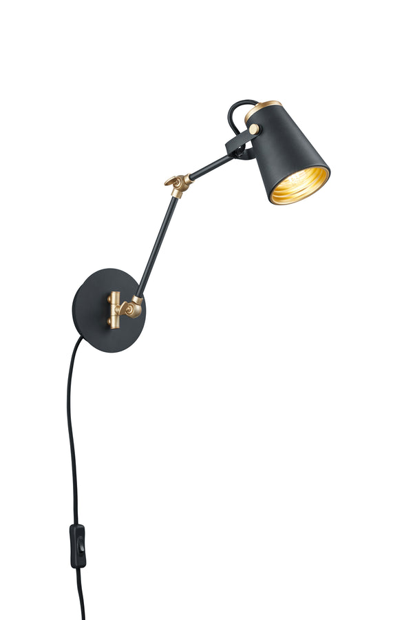 E14 Innenwandlampe aus mattschwarzem Metall online