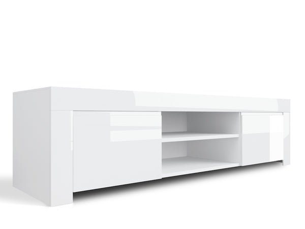 prezzo TV-Schrank 2 Türen und 2 offene Regale 190 x 50 x 45 cm TFT Bernstein glänzend weiß