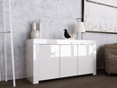 Credenza Mobile da Salotto 3 Porte 162x50x82cm TFT  Amber Bianco Lucido-3