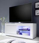 Mobile TV 1 Porta 1 Nicchia 140x43x56cm TFT  Basic Bianco Lucido-1