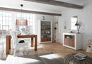 Mobile Buffet 2 Ante 110x42x86 cm in Legno TFT Lipari Bianco e Noce-5