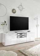 Mobile TV 1 Cassetto 2 Ante 5 Ripiani in Melaminico 180x42x57cm TFT Blossom Bianco-3