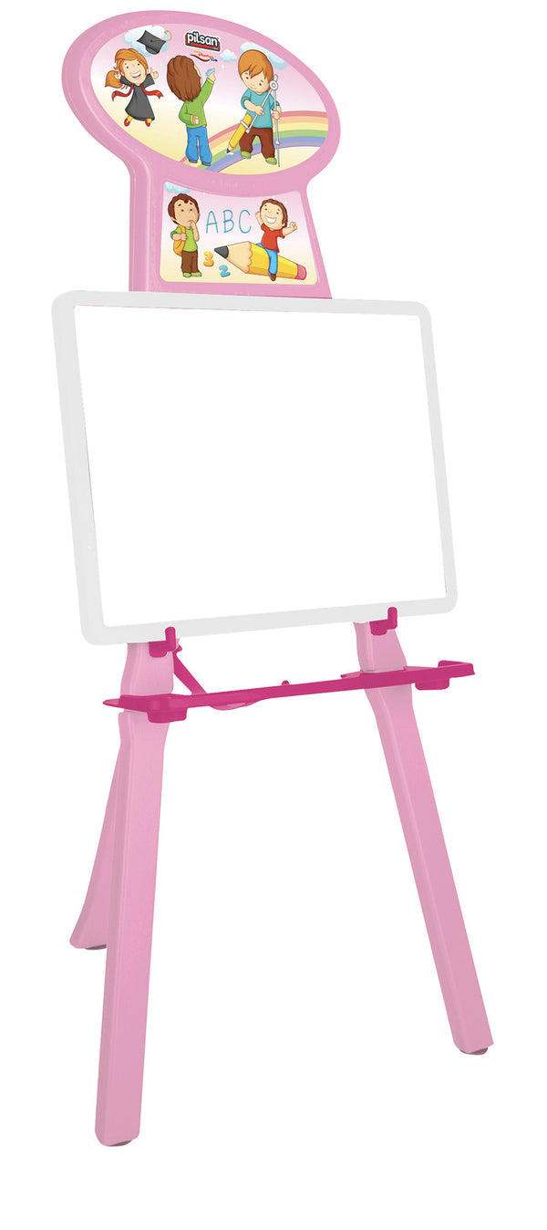 prezzo Lavagna per Bambini 52x46x98 cm con Portabicchieri Rosa