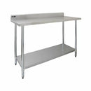 Tavolo da Cucina Professionale 120x60x90 cm per Ristoranti Pizzerie in Acciaio Inox-1