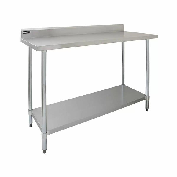 sconto Tavolo da Cucina Professionale 120x60x90 cm per Ristoranti Pizzerie in Acciaio Inox