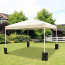 Set 4 Piedistalli Zavorra per Ancoraggio Gazebo con chiusura a Velcro Nero-9