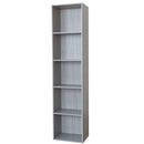 Libreria 5 Ripiani 40x30x172 cm in  Legno Grigio Rovere-2