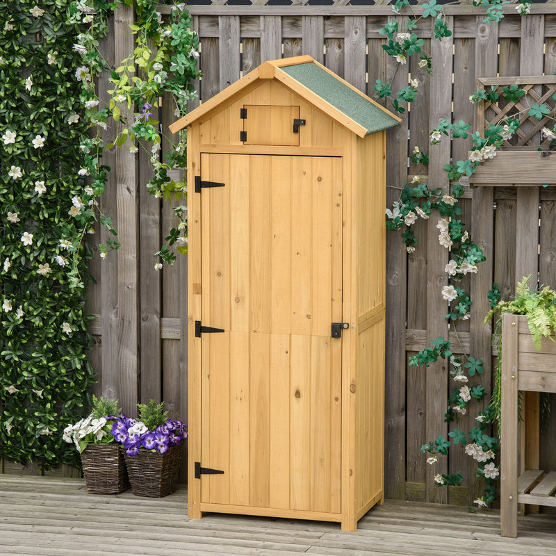 Casetta Box da Giardino Porta Utensili 77x54,2x179 cm in Legno Impermeabile Giallo-9