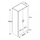 Armadio 2 Ante 80x52x180 h cm in Truciolare bilaminato Marrone-3