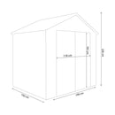 Casetta Box da Giardino Hause 190x192x226 h cm in Plastica Grigio chiaro-3