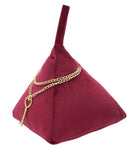 Ferma Porte Triangle Bordeaux 14x14x20 cm in Cotone-3