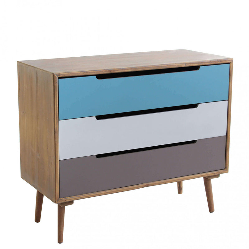 Mobile Brisbane 80x35,5x66,5 h cm in Legno Multicolor-7