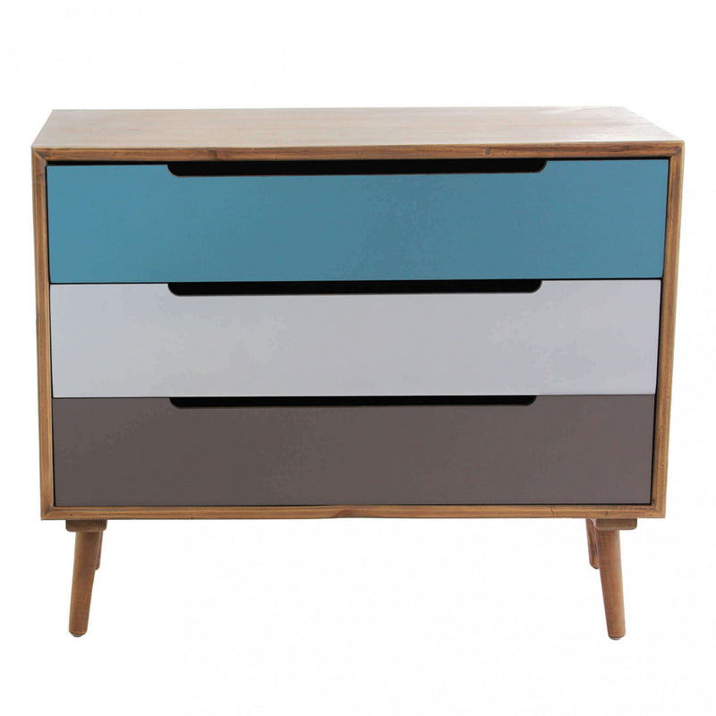 Mobile Brisbane 80x35,5x66,5 h cm in Legno Multicolor-9