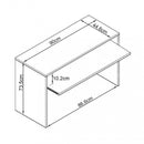 Scrivania Porta Pc Perry Quercia Chiaro 90x45x74 h cm in Truciolare bilaminato Marrone-3