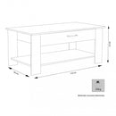 Tavolino Salotto Myrto 110x60x44 h cm in Truciolare bilaminato Bianco-3