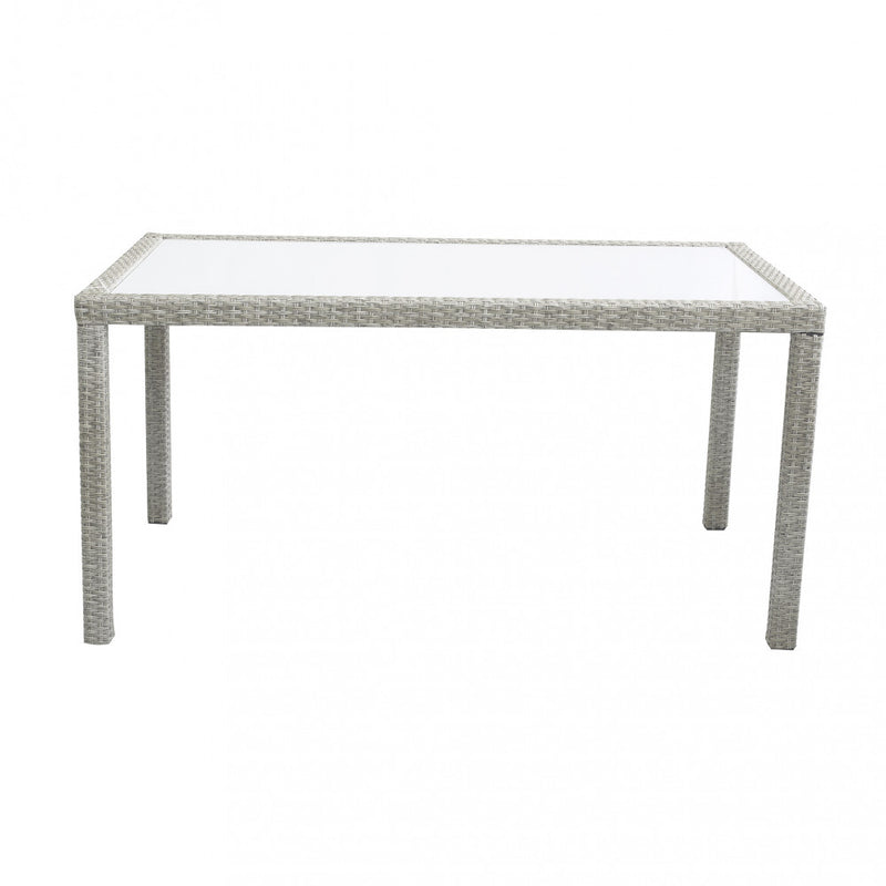 Tavolo Azore 150x90 cm in Wicker Grigio-7