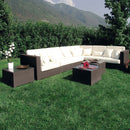 Tavolino Dallas con Vetro 60x60x42,5 h cm in Wicker Marrone-4