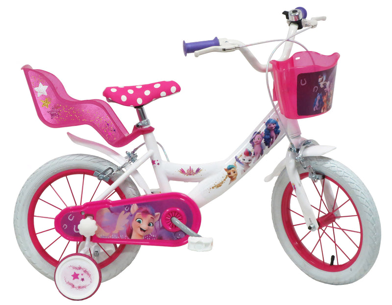 Bicicletta per Bambina 14" 2 Freni  My Little Pony Bianca-1