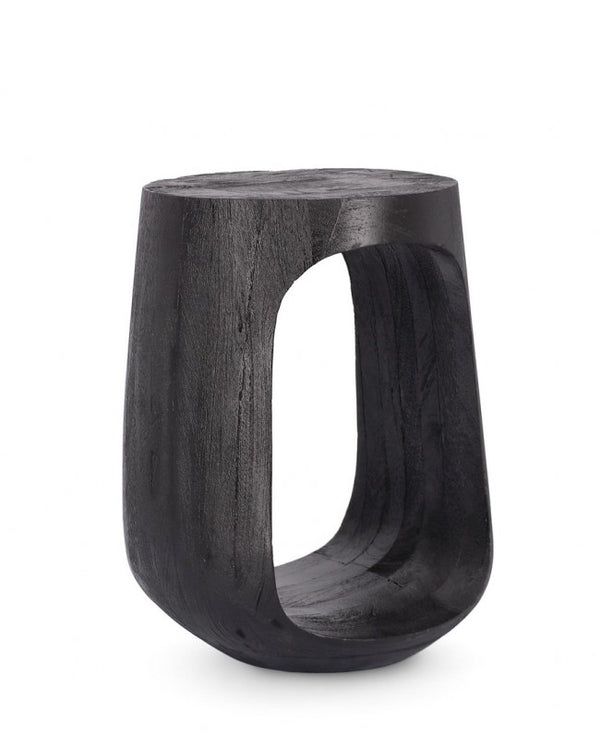 Tavolino Ø 33x45 cm Caffèblack in Legno Black-1