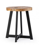 Tavolino Ø 40x45 cm Elwood in Legno-1