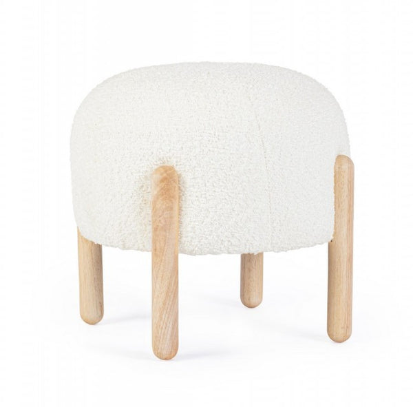 acquista Sgabello Ø 45x38 cm Dalia in Bouclè Bianco