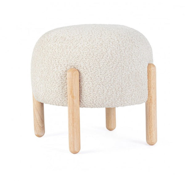 sconto Sgabello Ø 45x38 cm Dalia in Bouclè Naturale