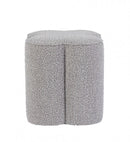 Pouf 40x40x45 cm Cointa in Bouclè Grigio-2