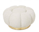 Pouf Ø 65x35 cm Florel in Bouclè Naturale-1