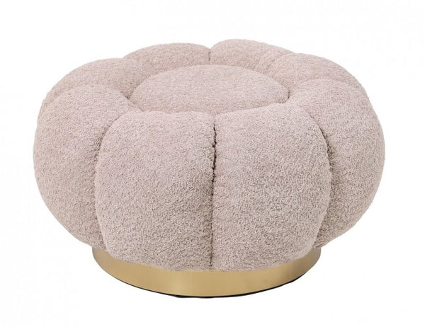 acquista Pouf Ø 65x35 cm Florel in Bouclè Rosa Antico