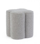 Pouf 40x40x45 cm Cointa in Bouclè Grigio-1